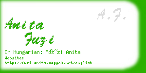 anita fuzi business card